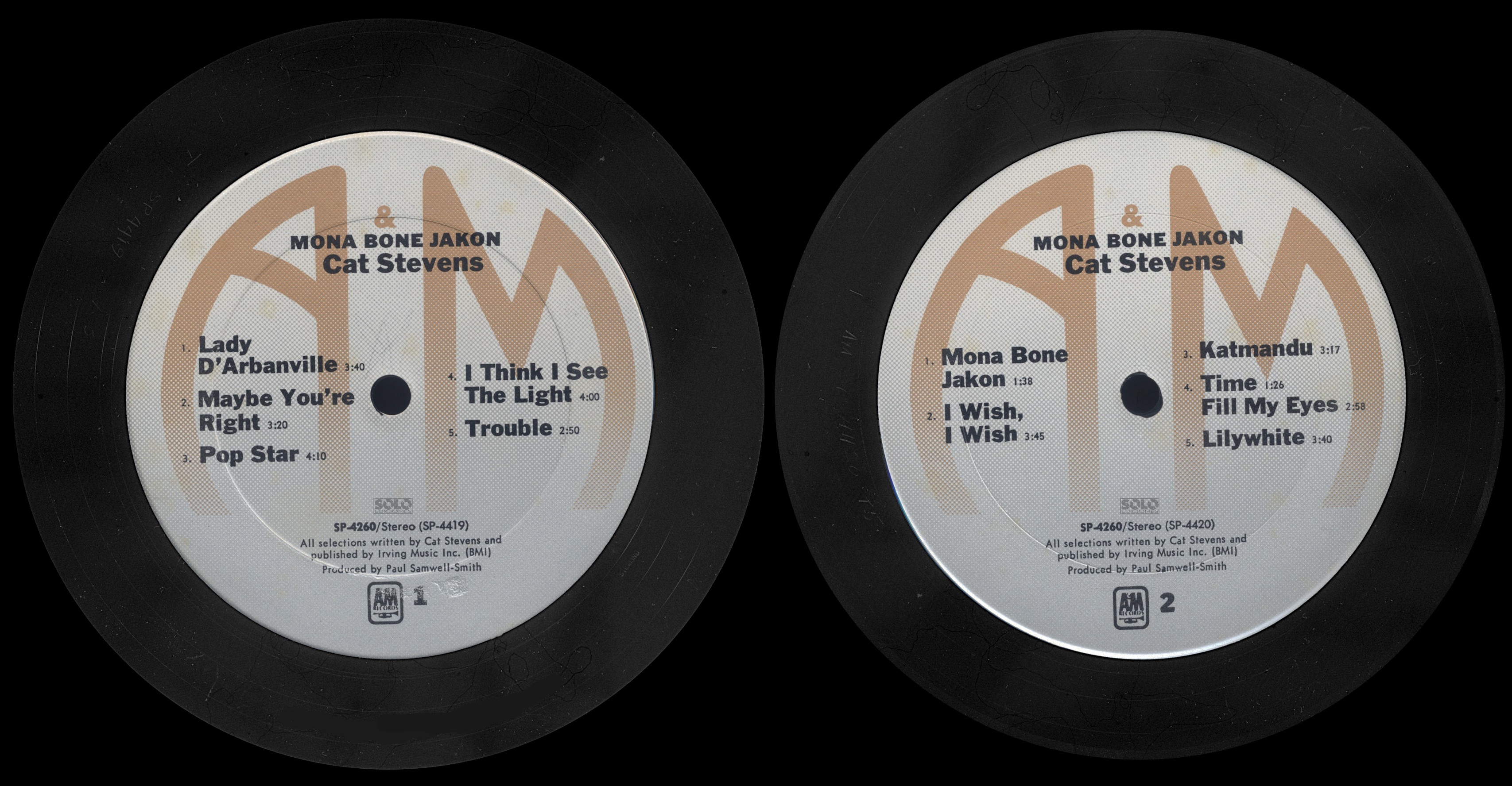 Cat Stevens  Mona Bone Jakon : LP Label A+b